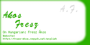 akos fresz business card